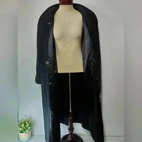 STERLING STALL VINTAGE black Pure  virgin wool coat. Size XL - Picture 9 of 15